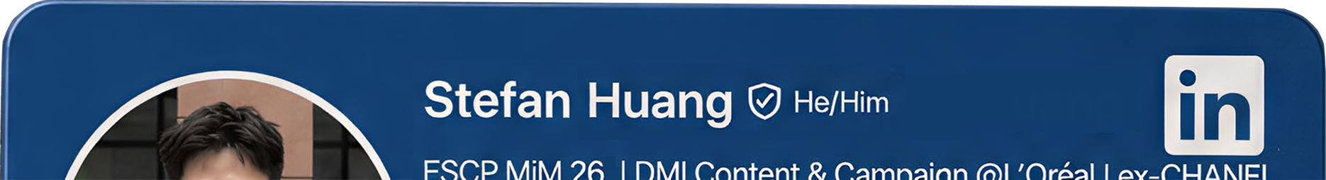 LinkedIn profile card